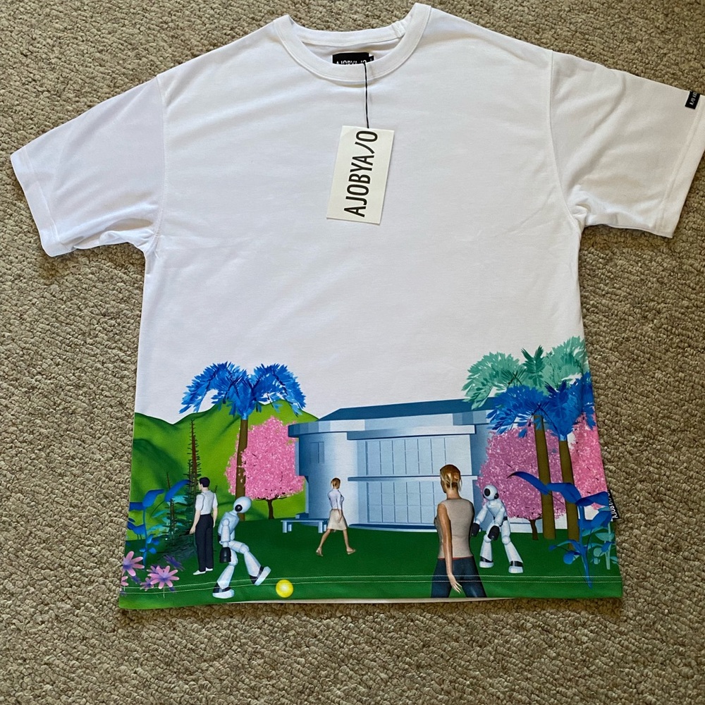 NWT Men’s graphic T-shirt Japanese AJOBYAJO size L - Picture 1 of 7